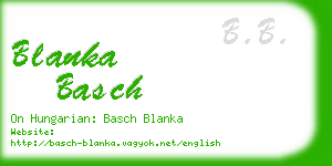 blanka basch business card